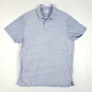 Old Navy Polo Shirt Mens XL Heather Blue Soft Washed Short Sleeves Summer Beach